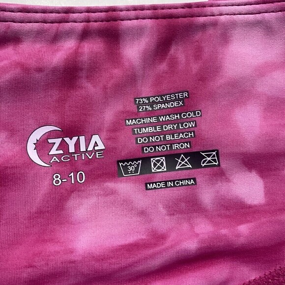 Zyia Fuchsia Hendrix Mesh Light n Tight Hi-rise Capri 20" Leggings Size 8-10 - Picture 4 of 8